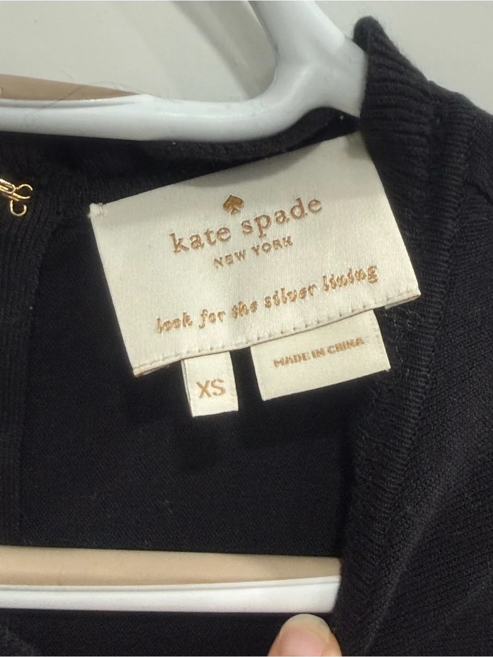 Kate Spade Sweater Knit Pointelle Dress Ruffle Neck Sleeves Fit & Flare Academia